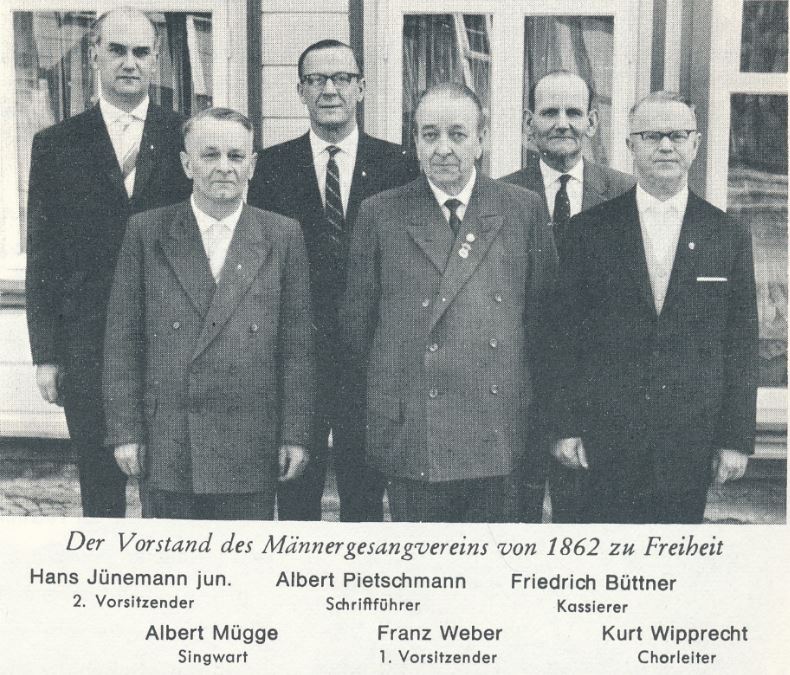 Hans Jünemann, Albert Pietschmann, Friedrich Büttner, Albert Mügge, Franz Weber, Kurt Wipprech